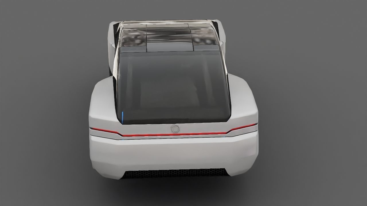 Futuristic Car  3D model_12
