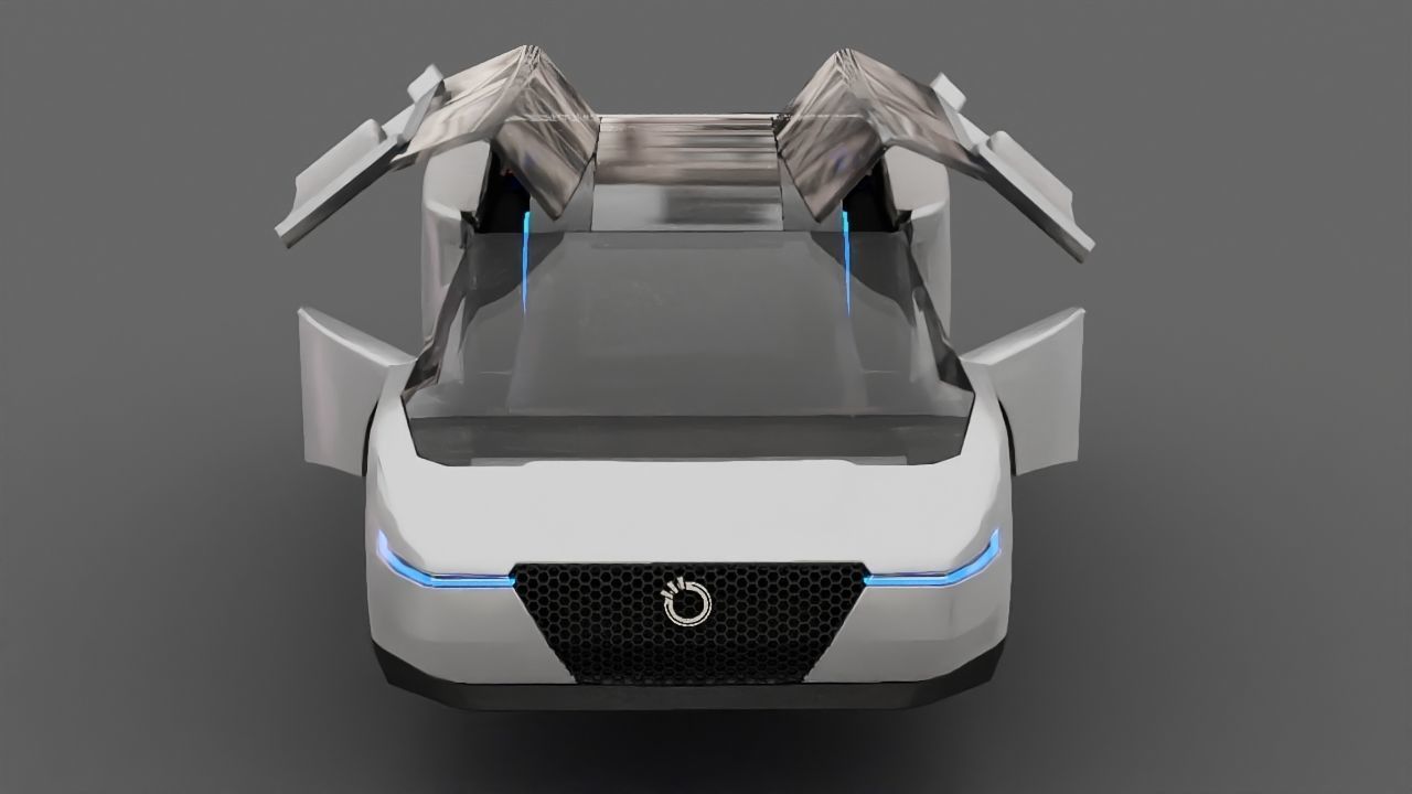 Futuristic Car  3D model_25