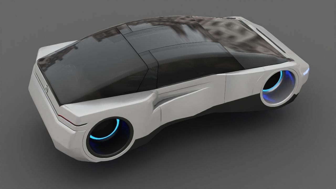 Futuristic Car  3D model_15