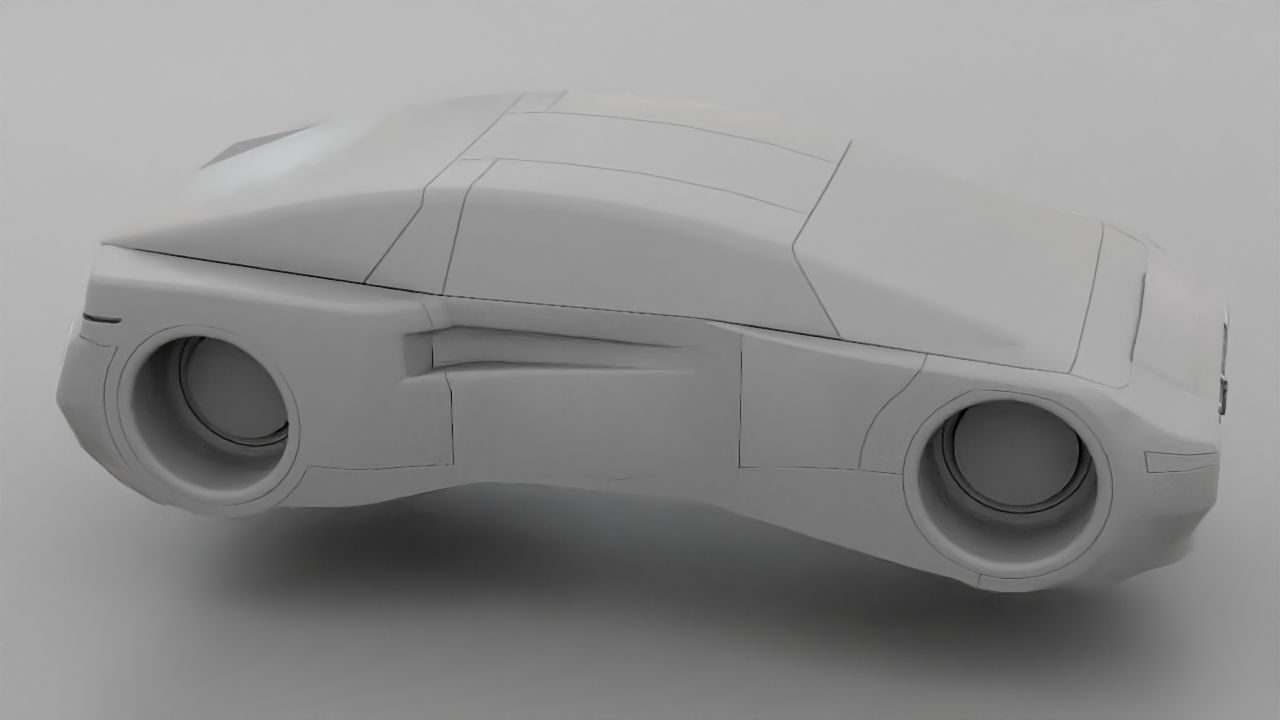 Futuristic Car  3D model_27