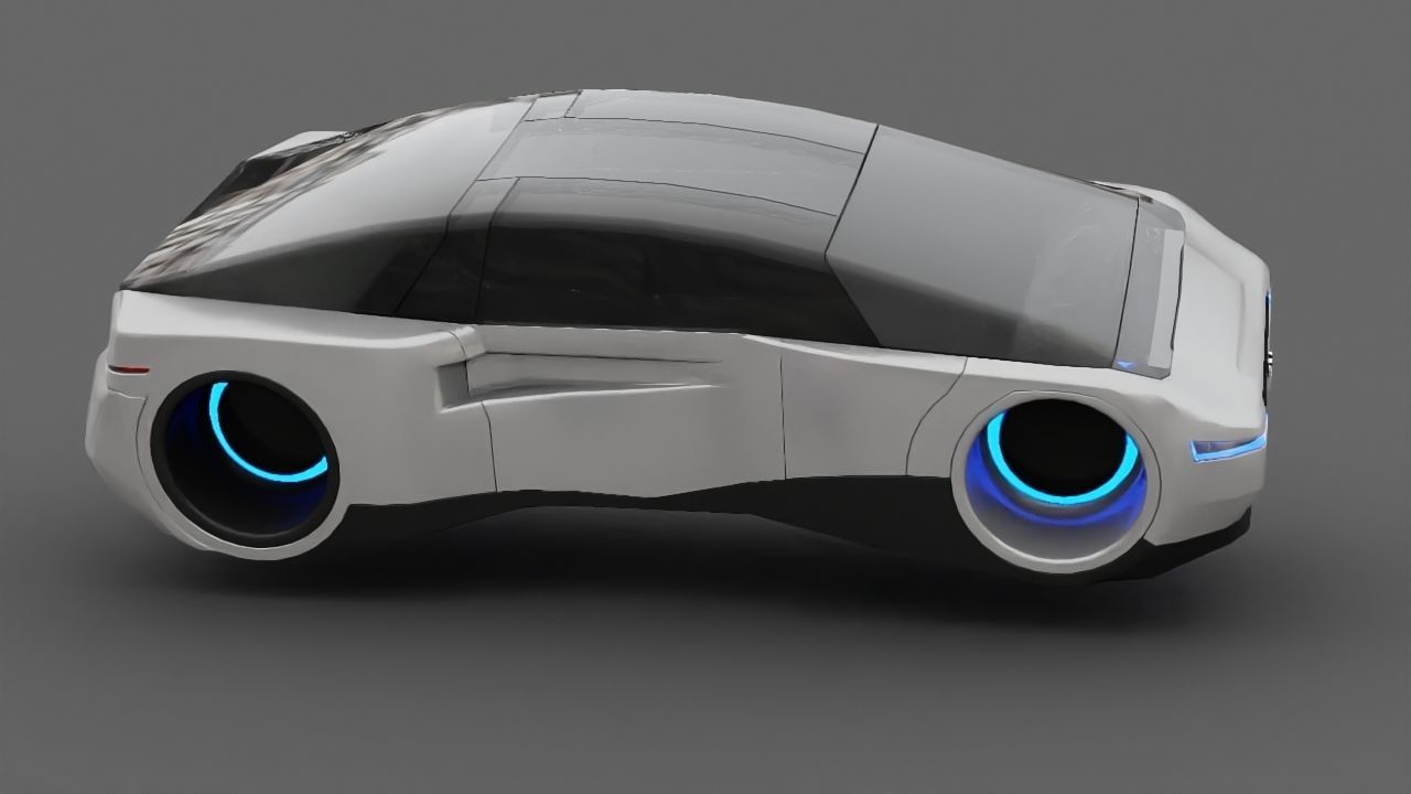 Futuristic Car  3D model_1