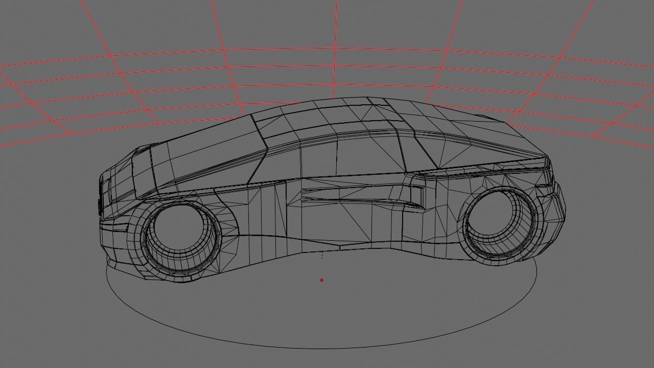 Futuristic Car  3D model_36