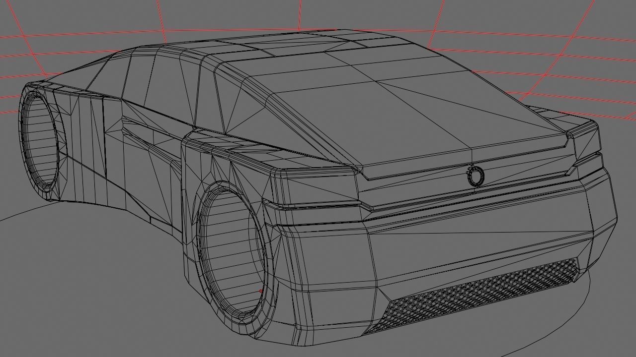 Futuristic Car  3D model_38