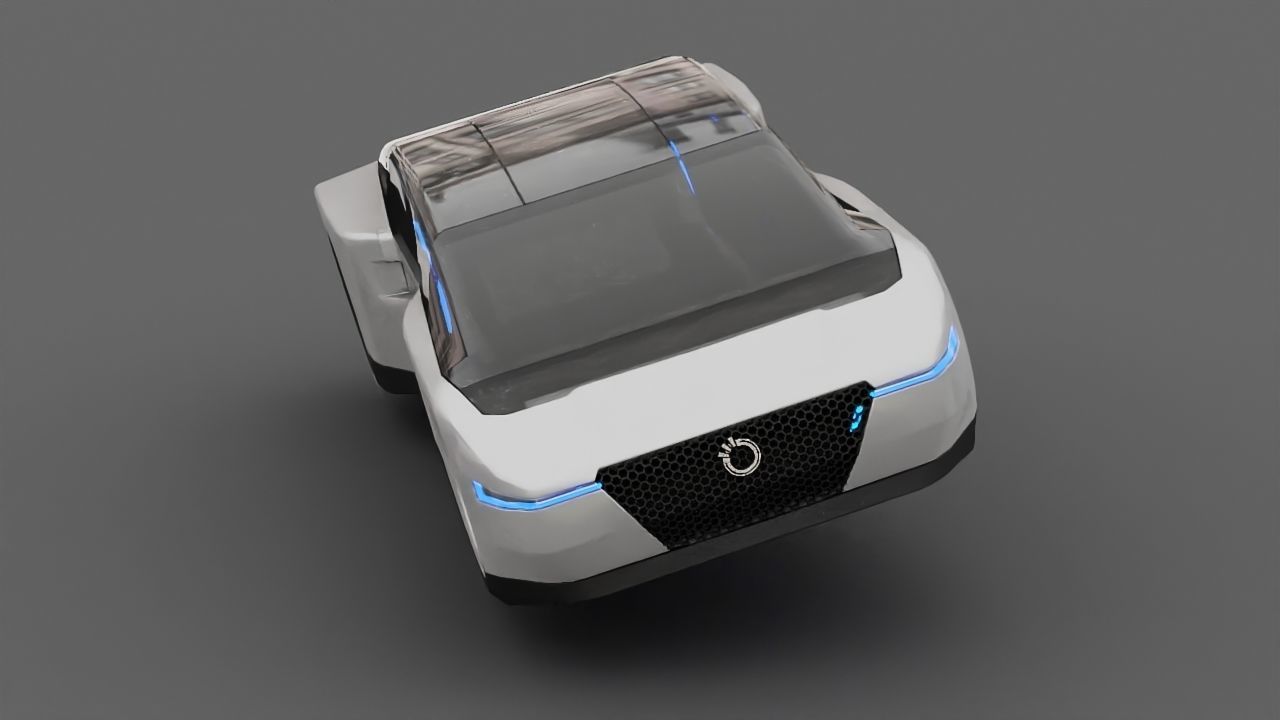 Futuristic Car  3D model_4