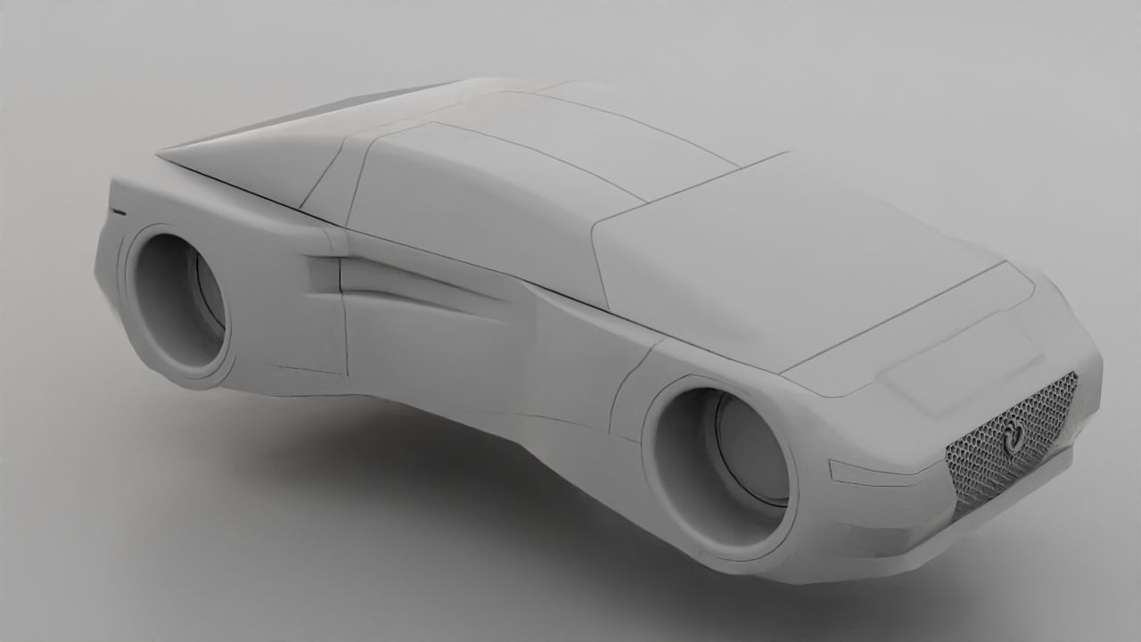 Futuristic Car  3D model_26