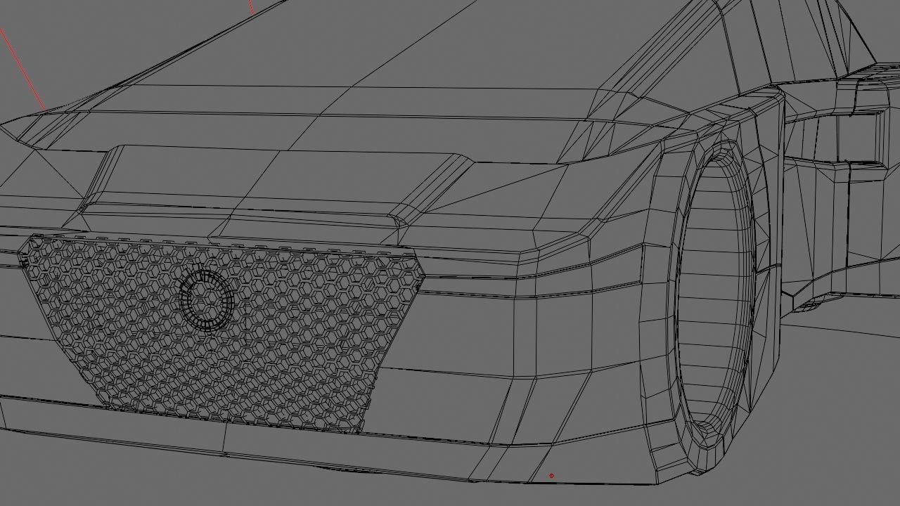 Futuristic Car  3D model_39