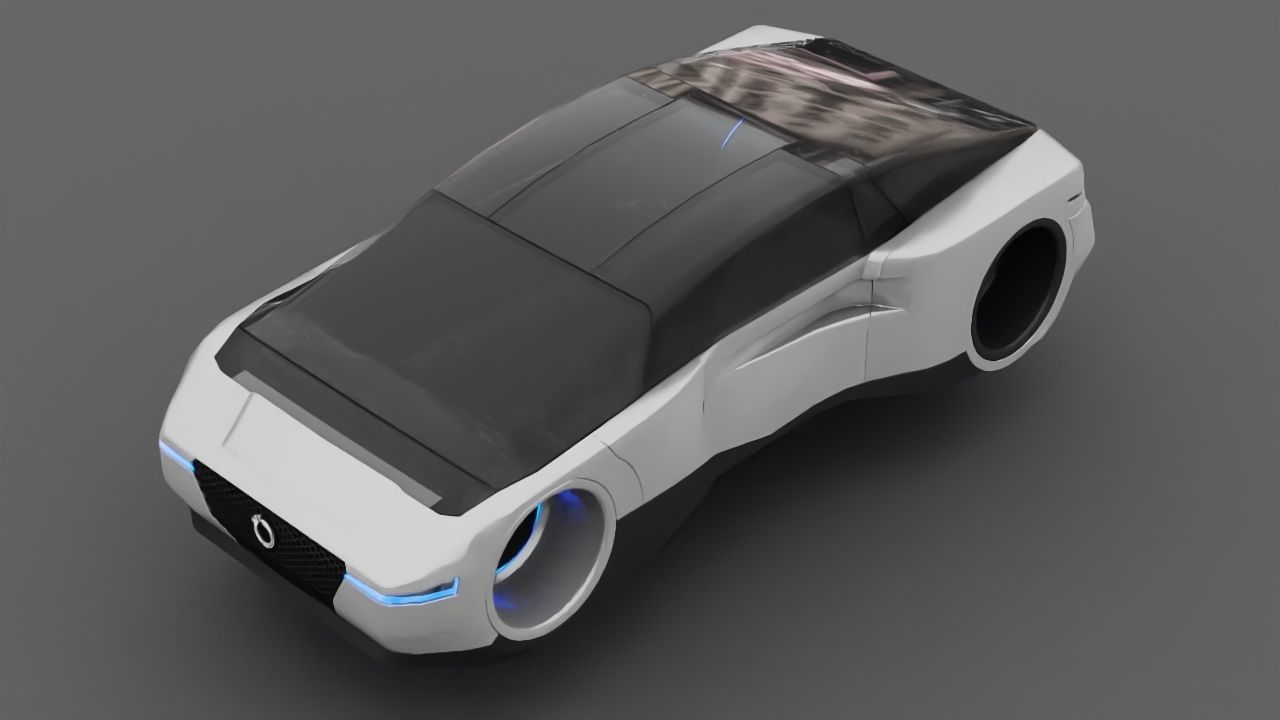 Futuristic Car  3D model_23