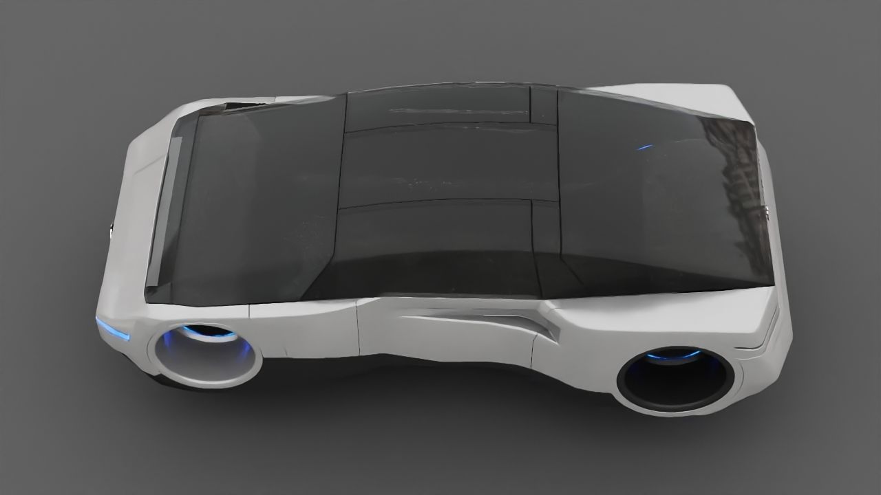 Futuristic Car  3D model_22