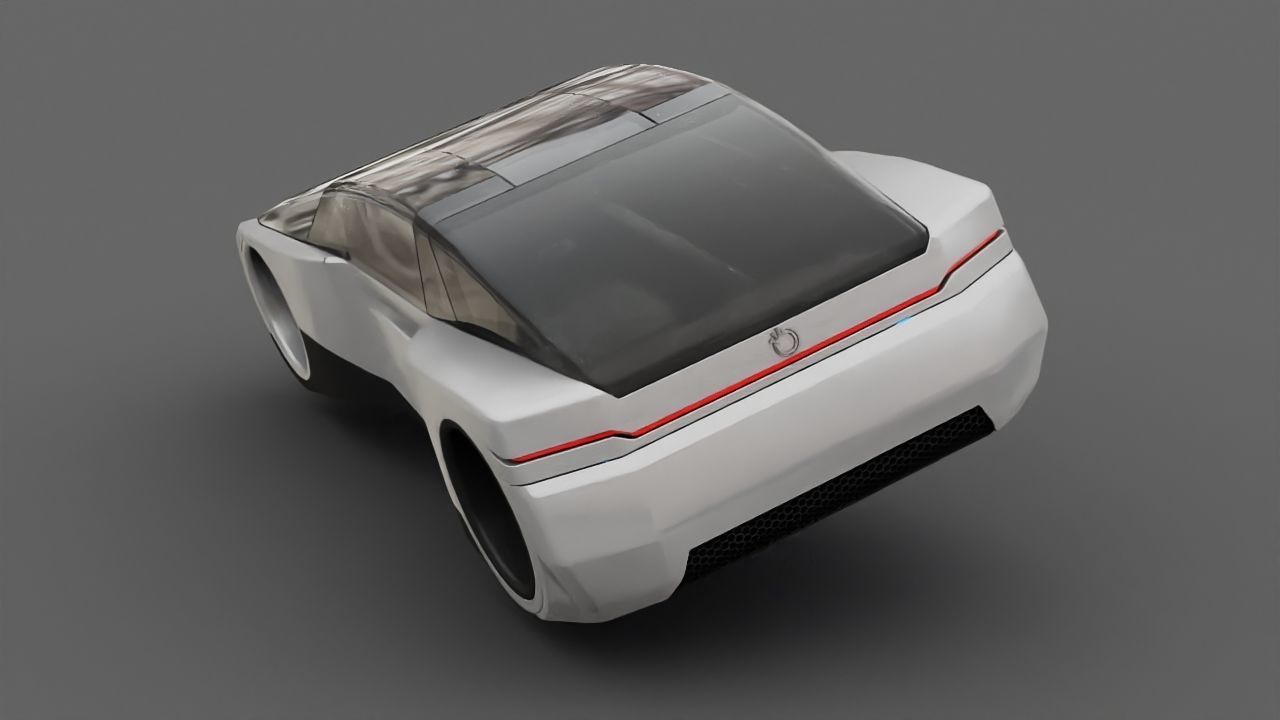 Futuristic Car  3D model_11