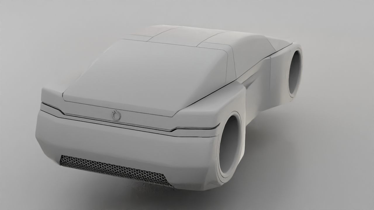 Futuristic Car  3D model_29
