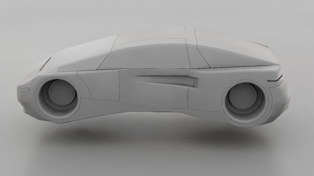 Futuristic Car  3D model_32
