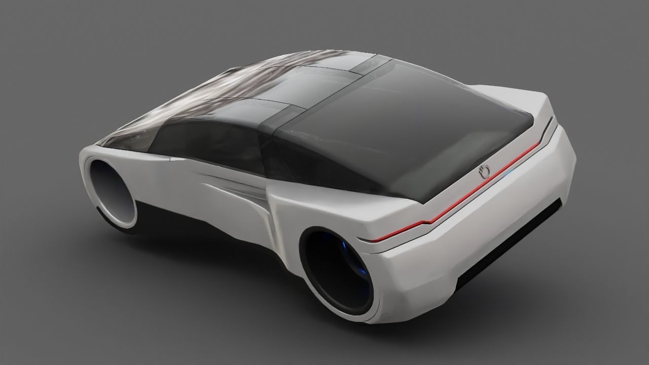 Futuristic Car  3D model_10