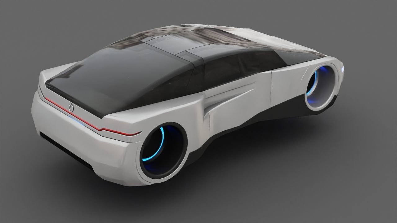 Futuristic Car  3D model_14