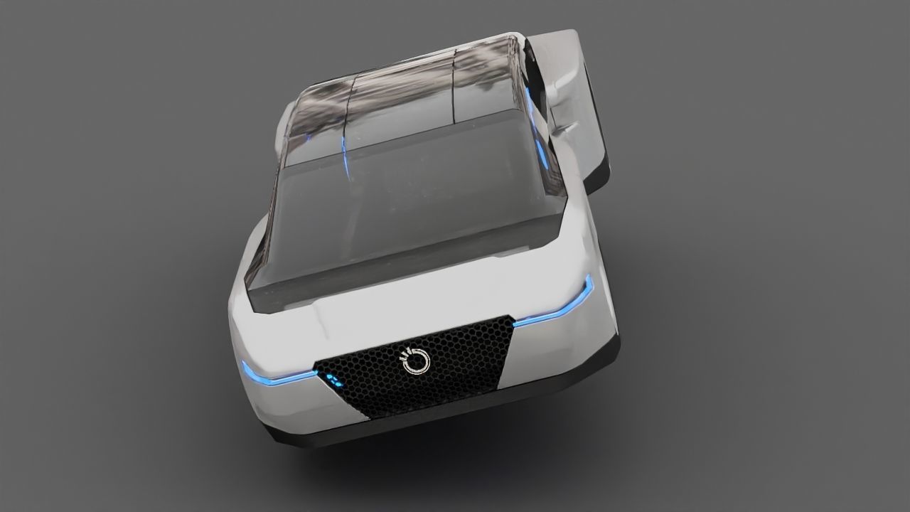 Futuristic Car  3D model_5