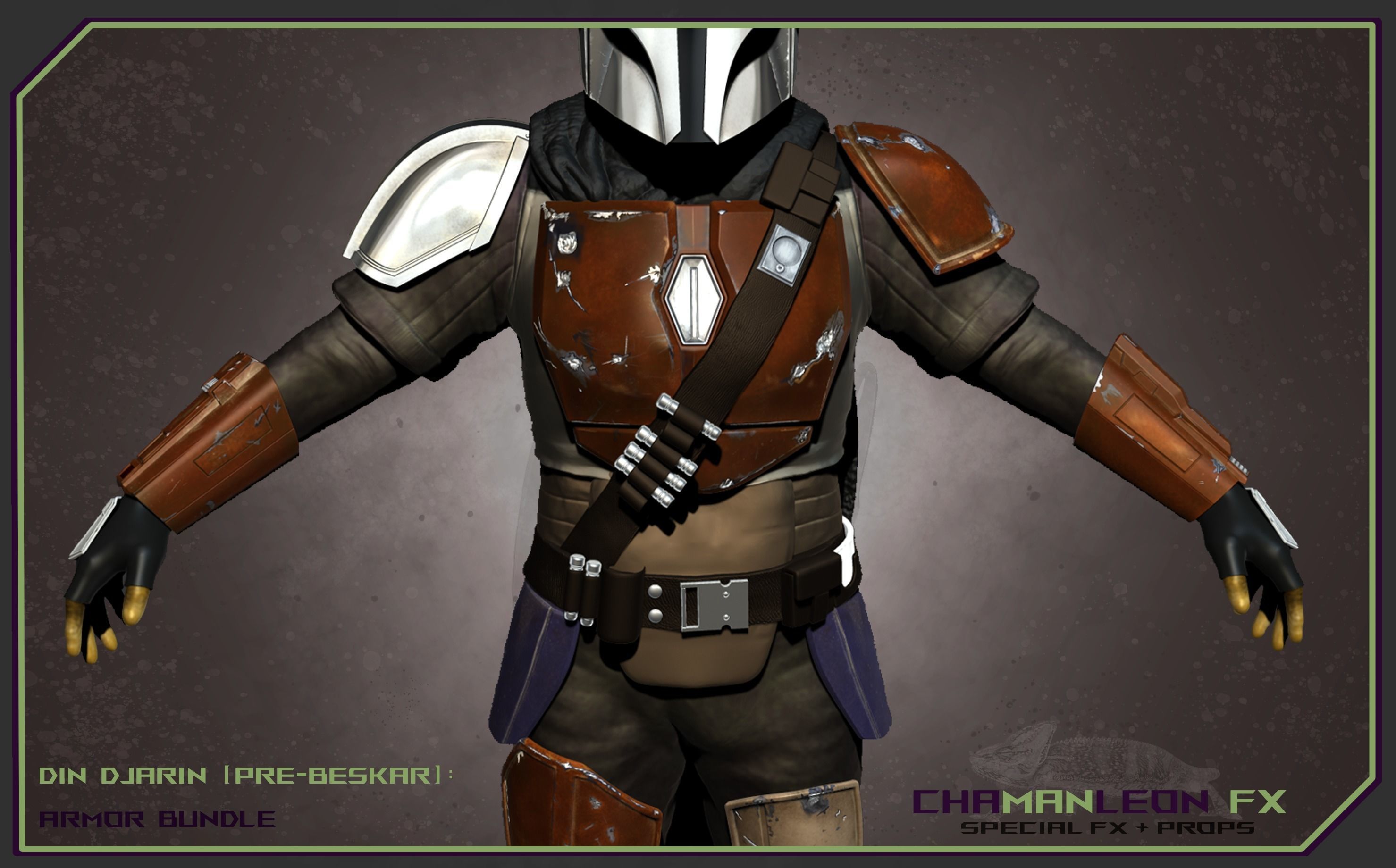 Din Djarin Mandalorian Pre-Beskar Armor Bundle Cosplay 3D print model_4