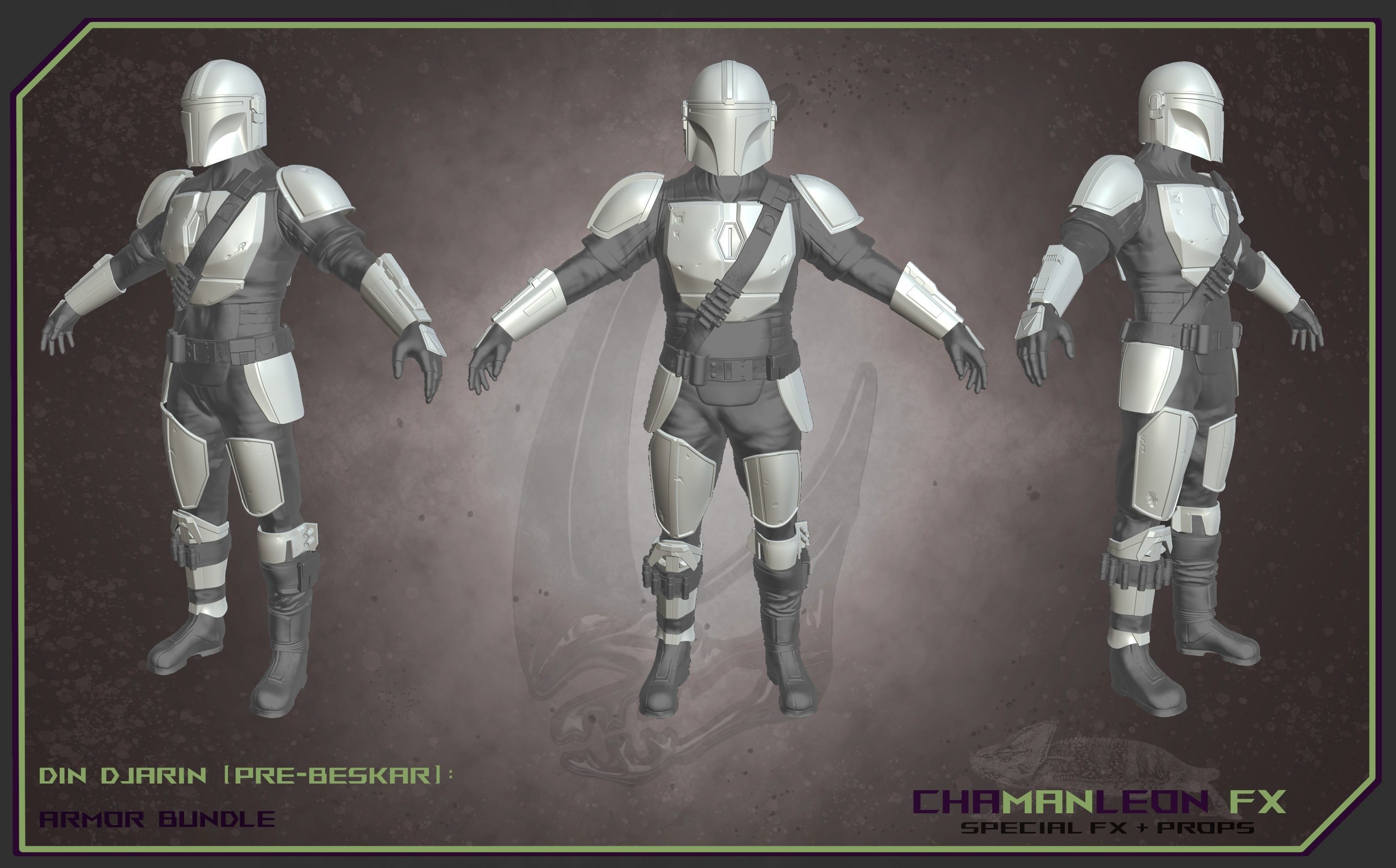 Din Djarin Mandalorian Pre-Beskar Armor Bundle Cosplay 3D print model_11