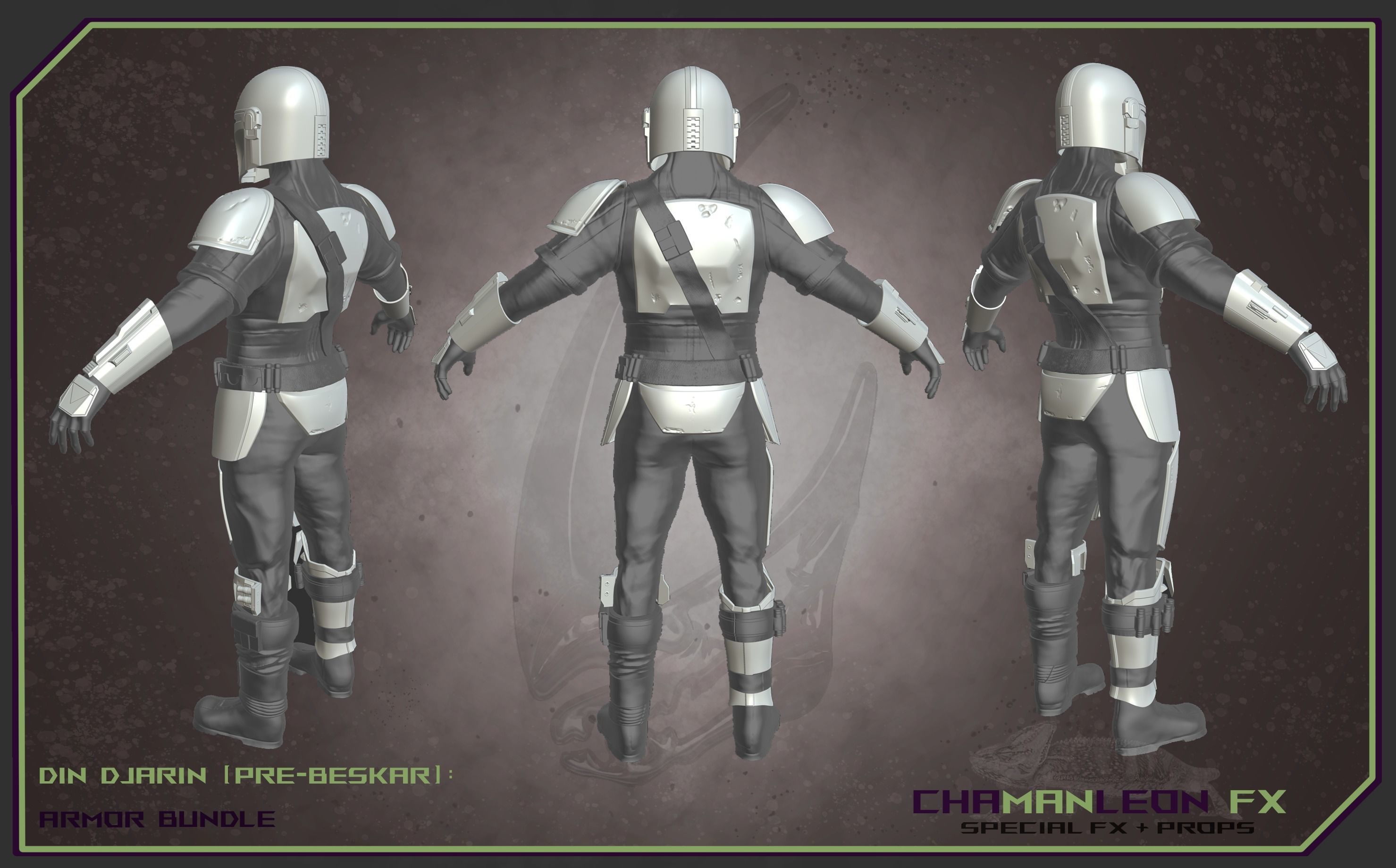 Din Djarin Mandalorian Pre-Beskar Armor Bundle Cosplay 3D print model_12