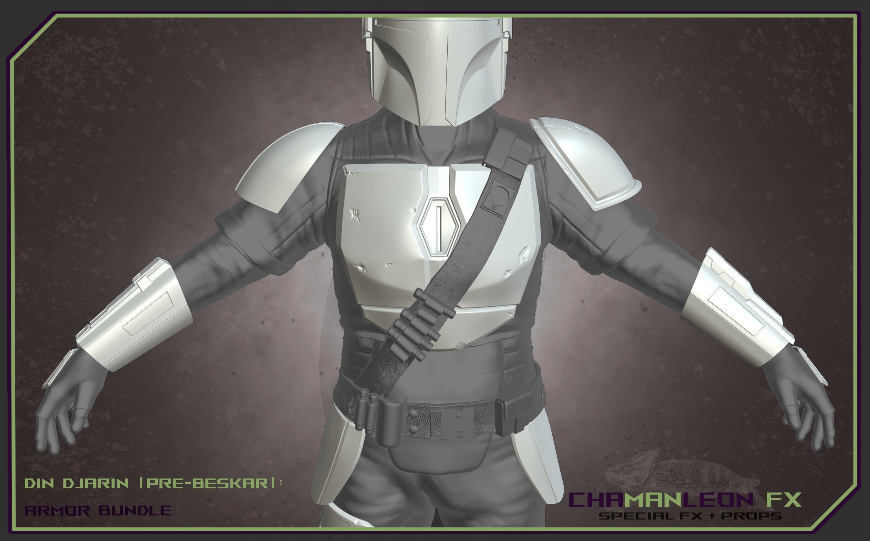 Din Djarin Mandalorian Pre-Beskar Armor Bundle Cosplay 3D print model_13