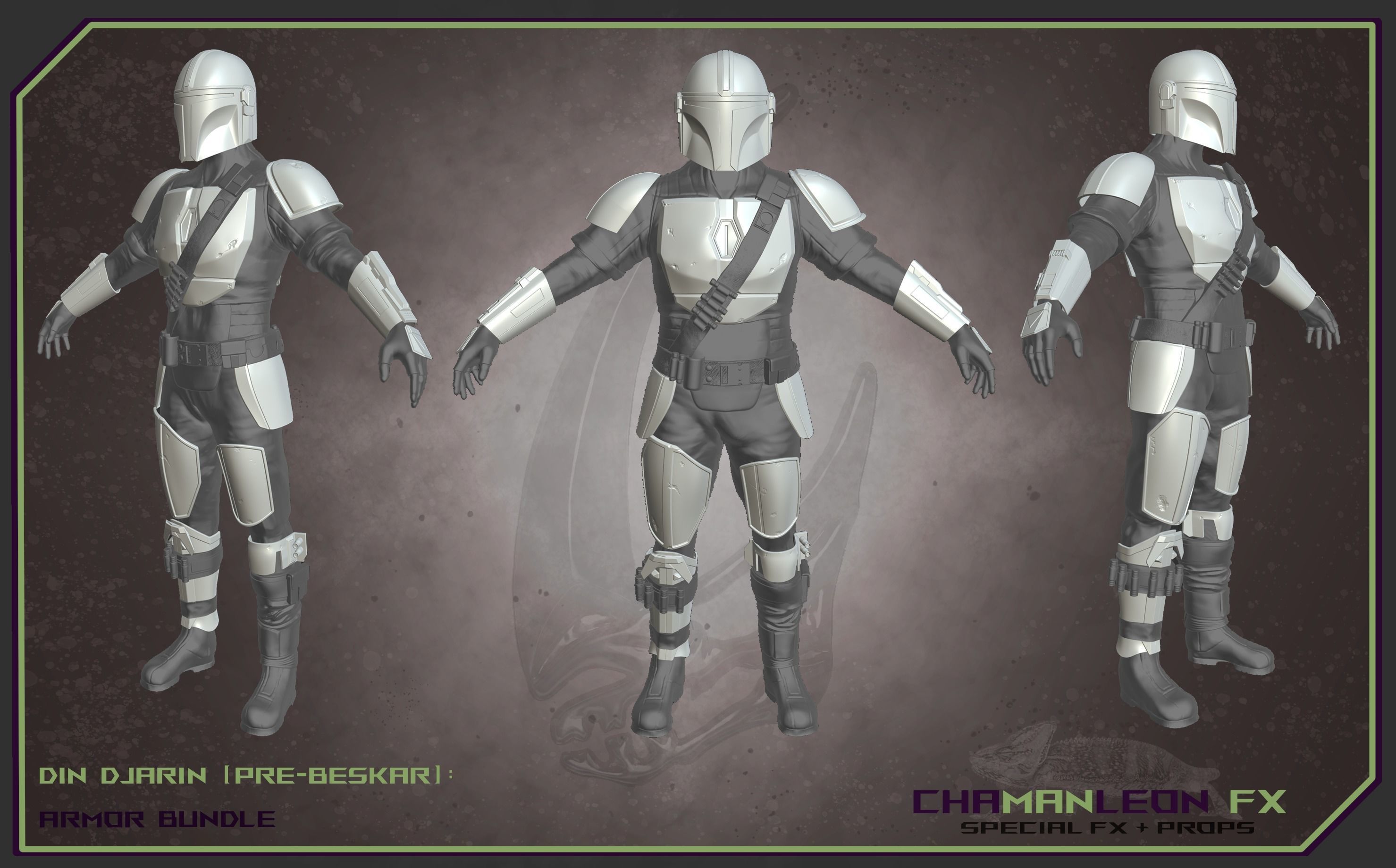 Din Djarin Mandalorian Pre-Beskar Armor Bundle Cosplay 3D print model_10