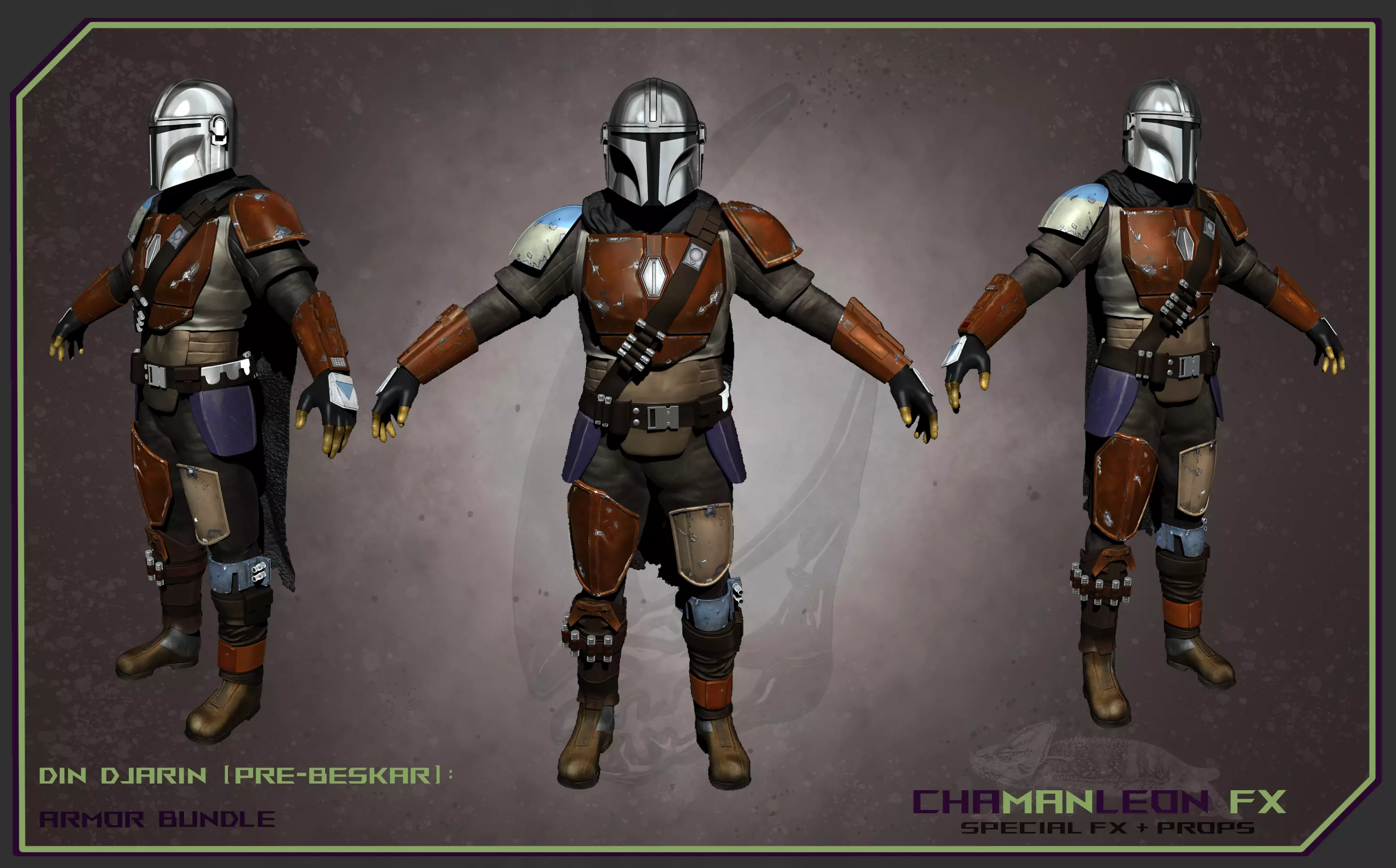 Din Djarin Mandalorian Pre-Beskar Armor Bundle Cosplay 3D print model_0