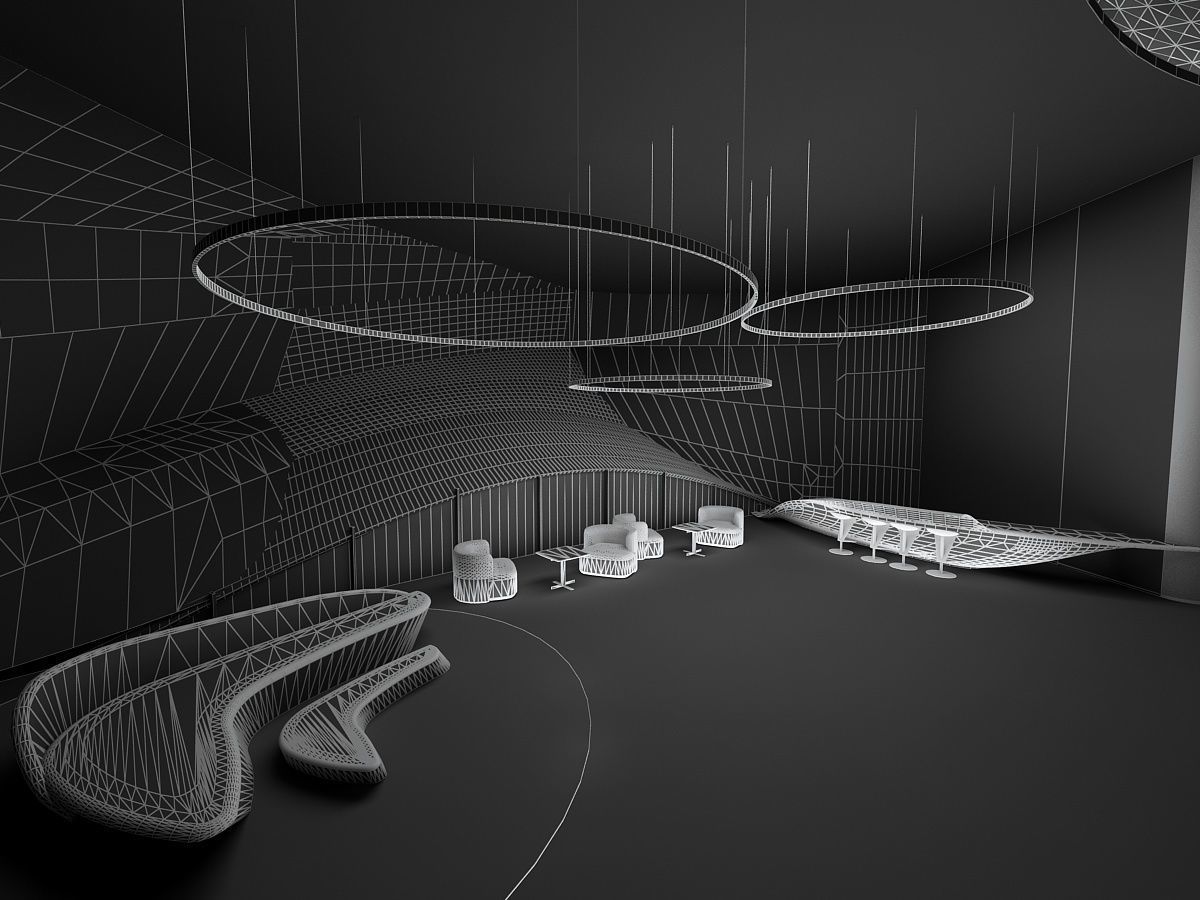 Hall of Shopping Mall 3D model_19