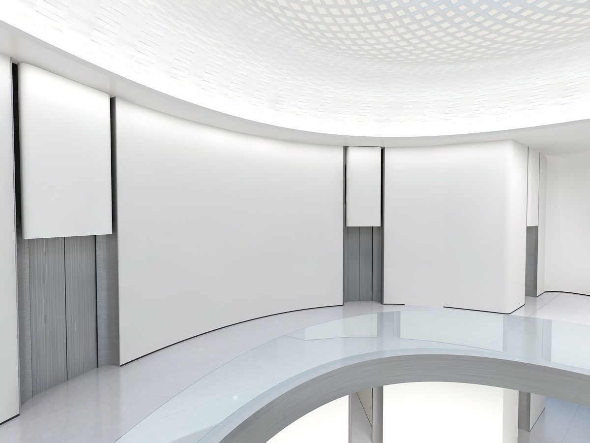 Hall of Shopping Mall 3D model_10