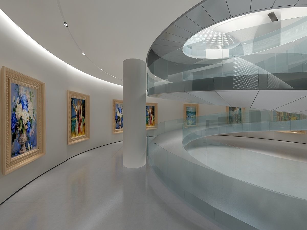 Hall of Shopping Mall 3D model_14