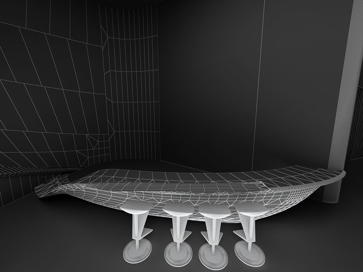 Hall of Shopping Mall 3D model_20