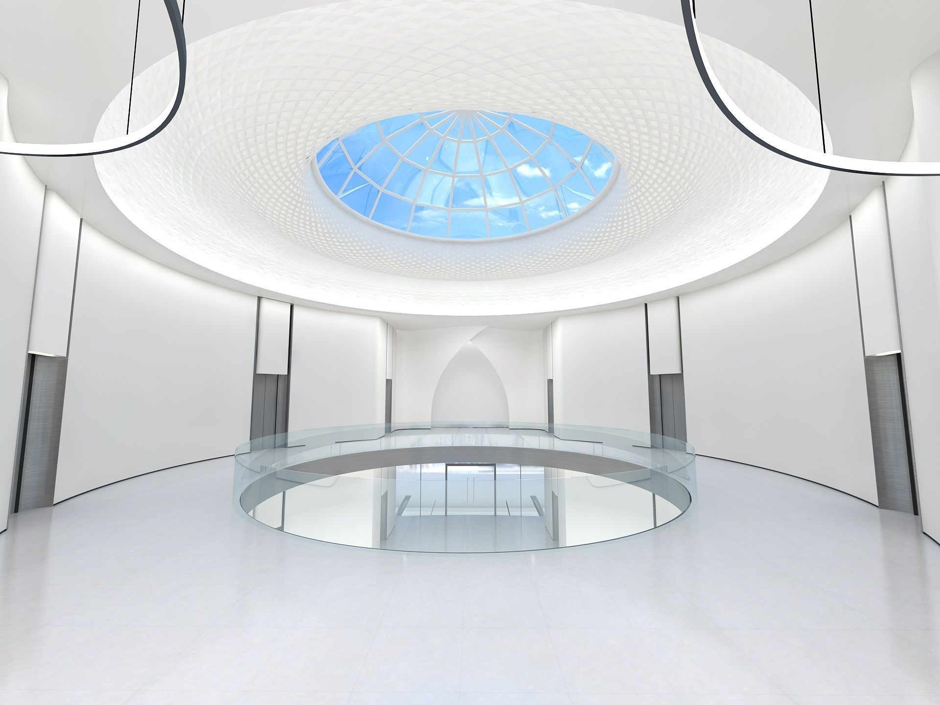 Hall of Shopping Mall 3D model_7