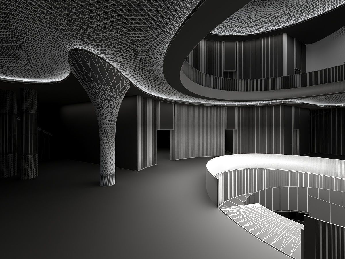 Hall of Shopping Mall 3D model_17