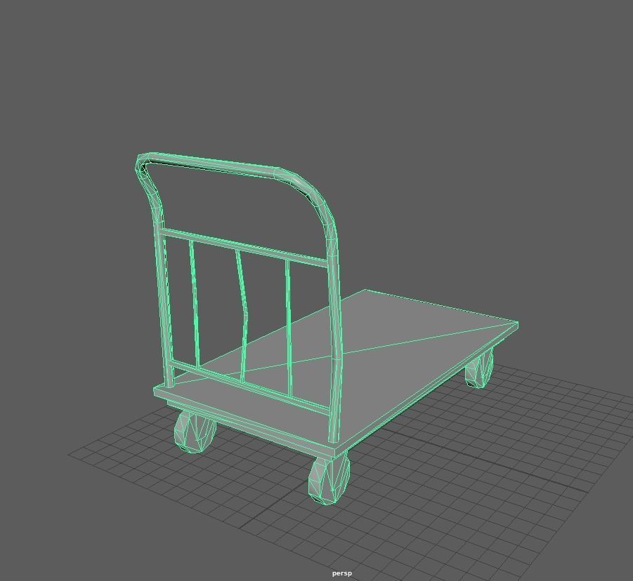 Heavy Duty Platform Trolley - game ready 3d model Low-poly 3D model_9
