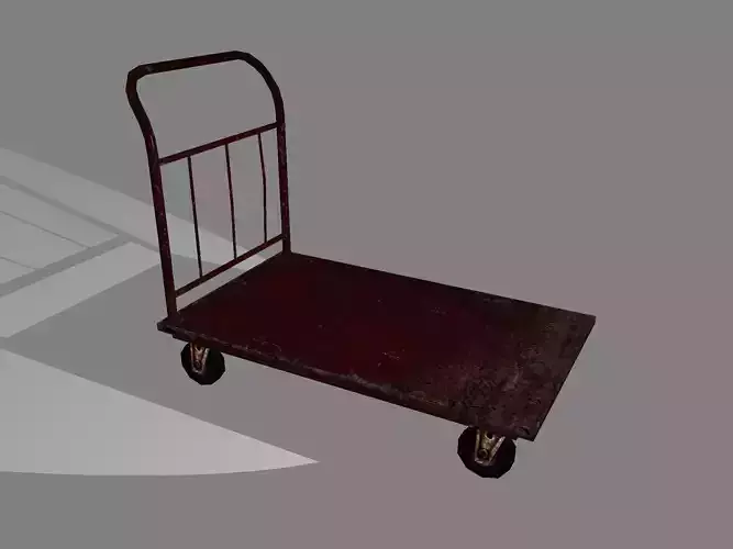 Heavy Duty Platform Trolley - game ready 3d model