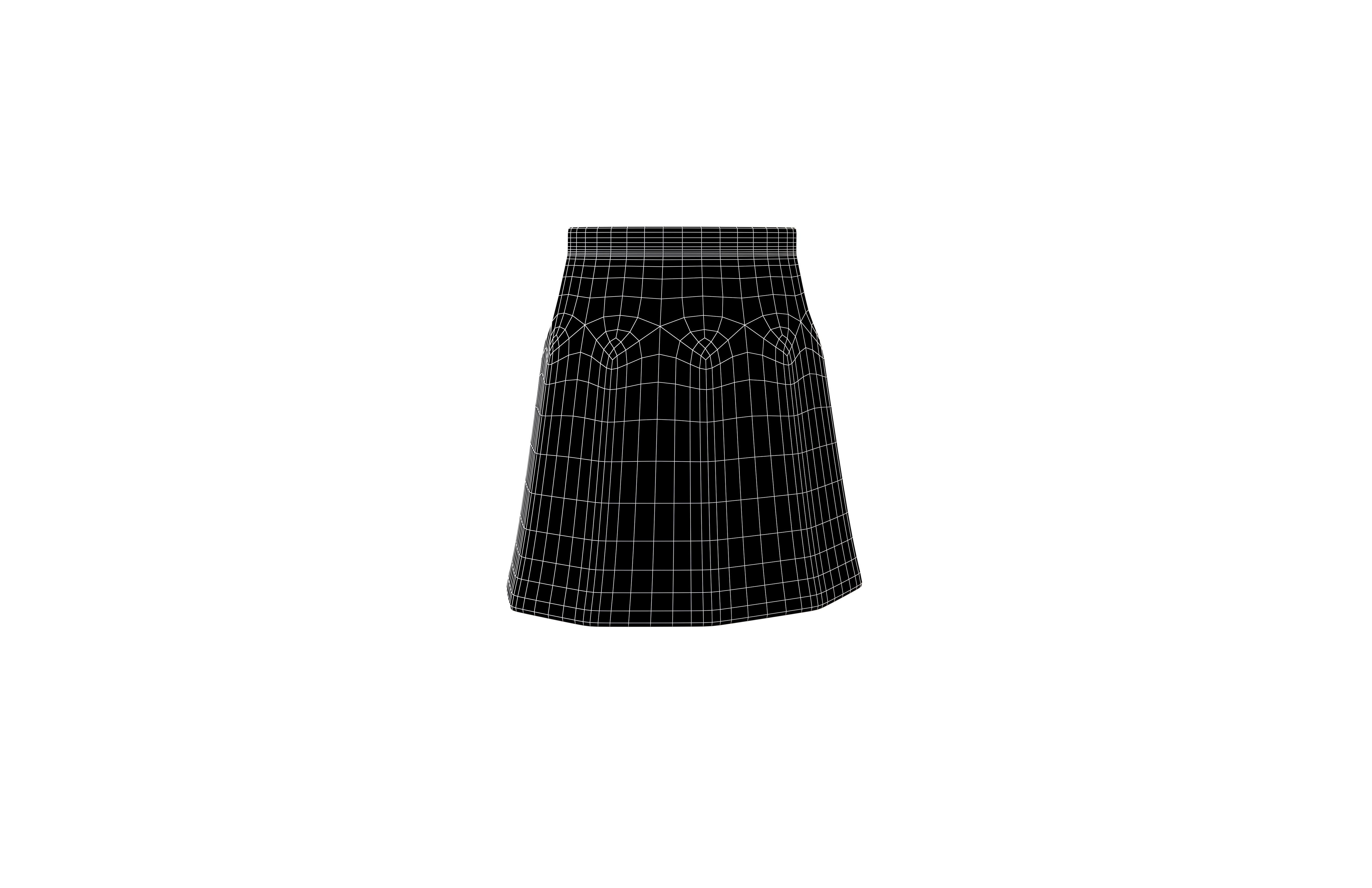 Skirt v1 001 Low-poly 3D model_5
