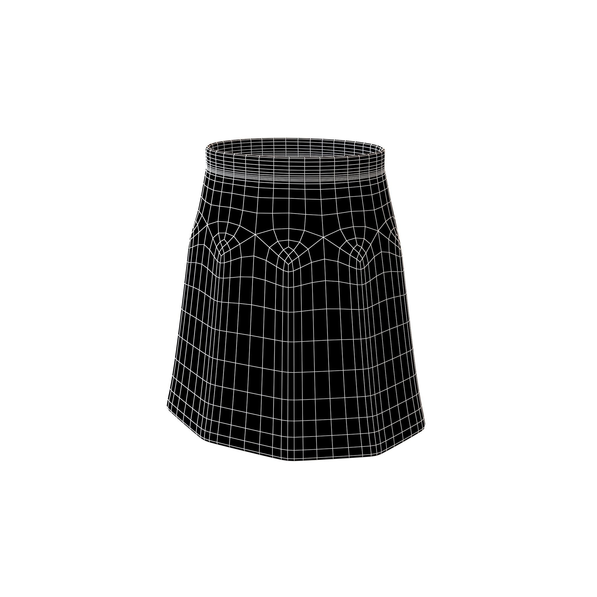 Skirt v1 001 Low-poly 3D model_4
