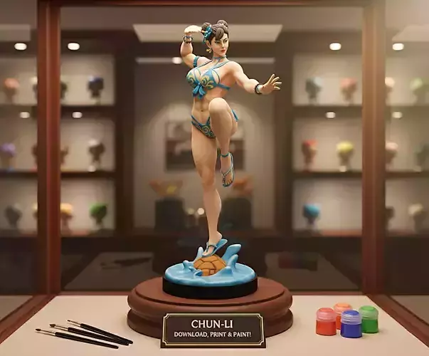 Chun-li street fighter action figure 3D print model