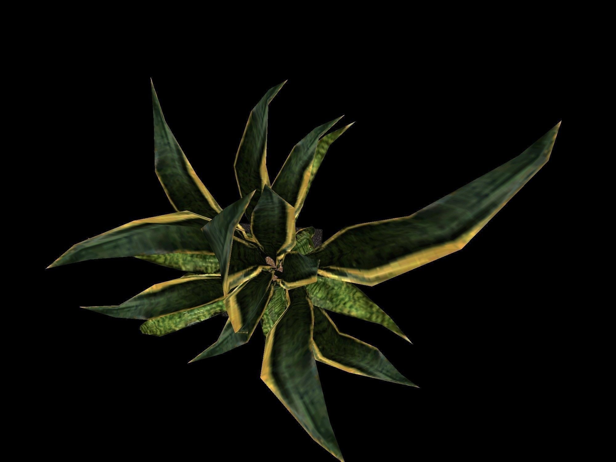 pot plant 2 -game ready 3d model Low-poly 3D model_2