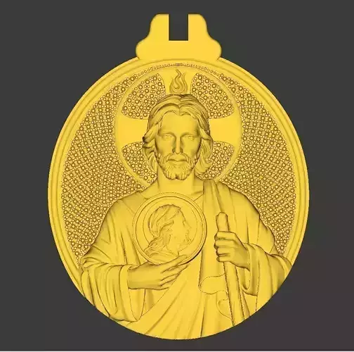 Jesus diamond pendant