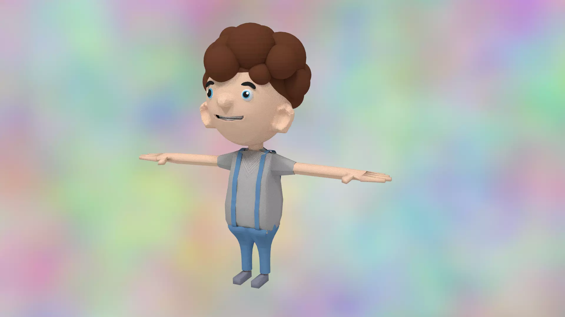 Sherrif dresssed Low-poly 3D model_0