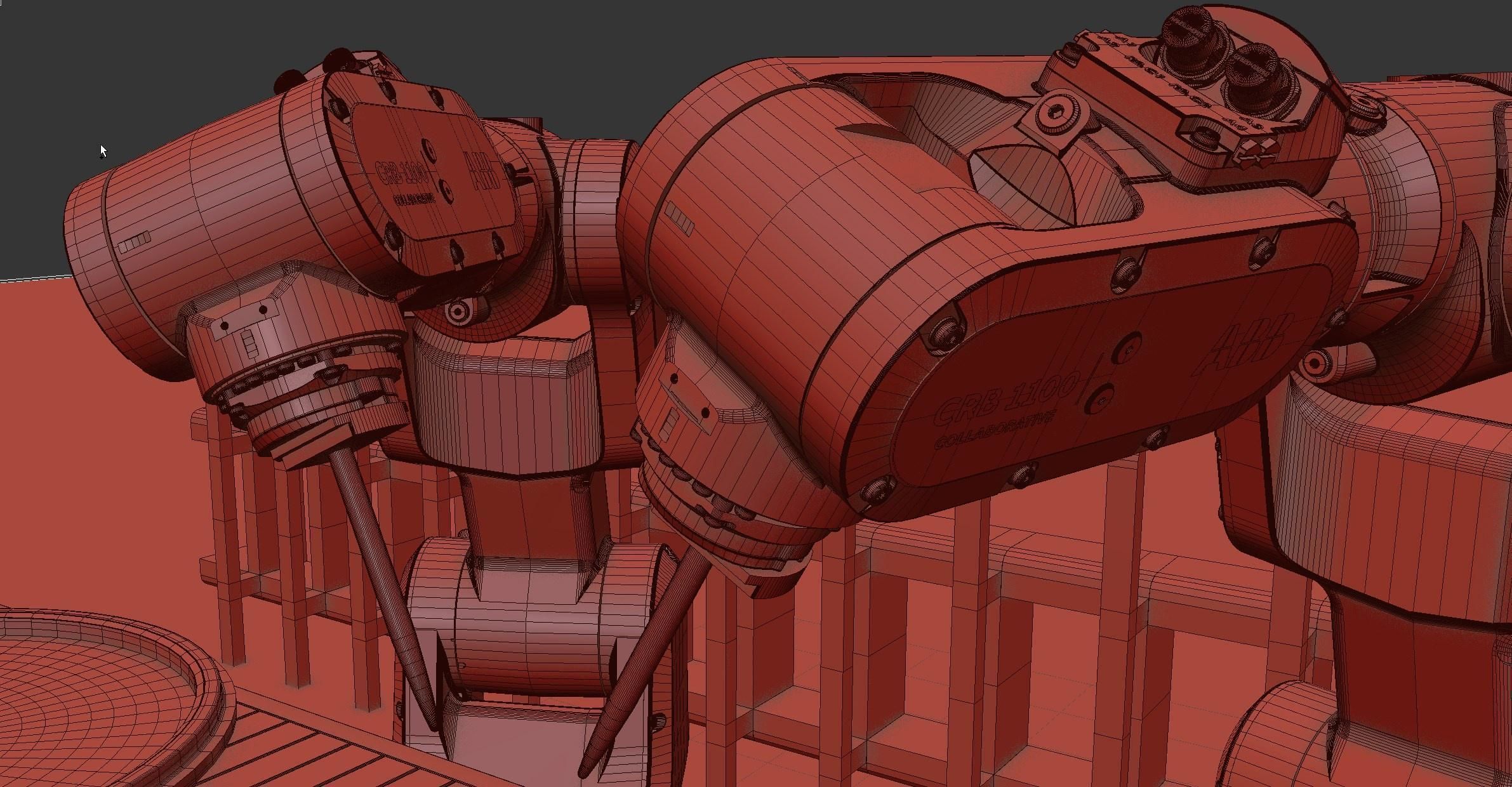 Industrial Robot Semiconductor manufacturing animation 3D model_8