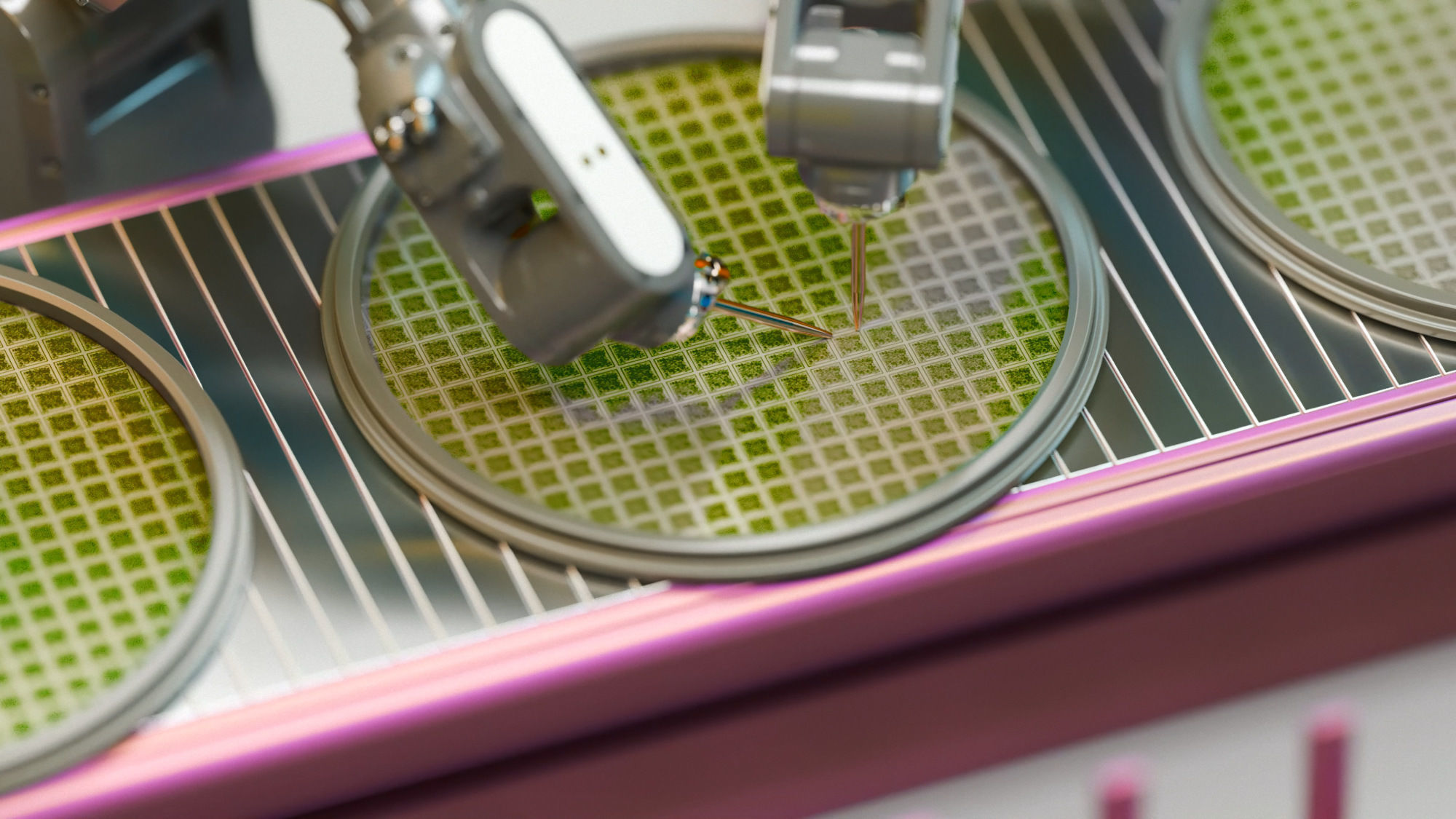 Industrial Robot Semiconductor manufacturing animation 3D model_2