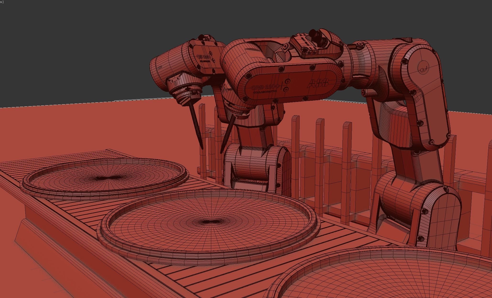 Industrial Robot Semiconductor manufacturing animation 3D model_9