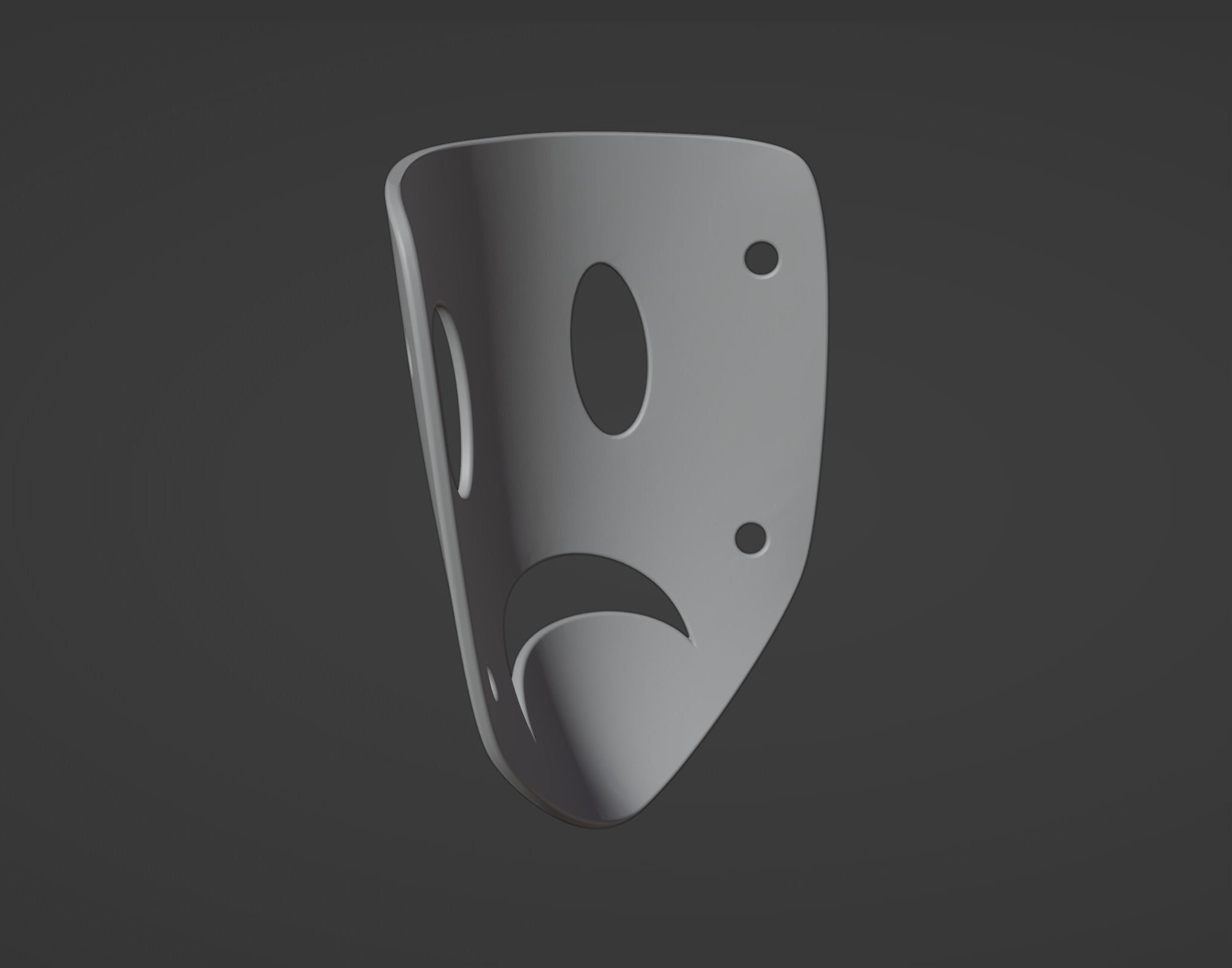 Frown Mask 3D Model- highrise cosplay 3D print model_2
