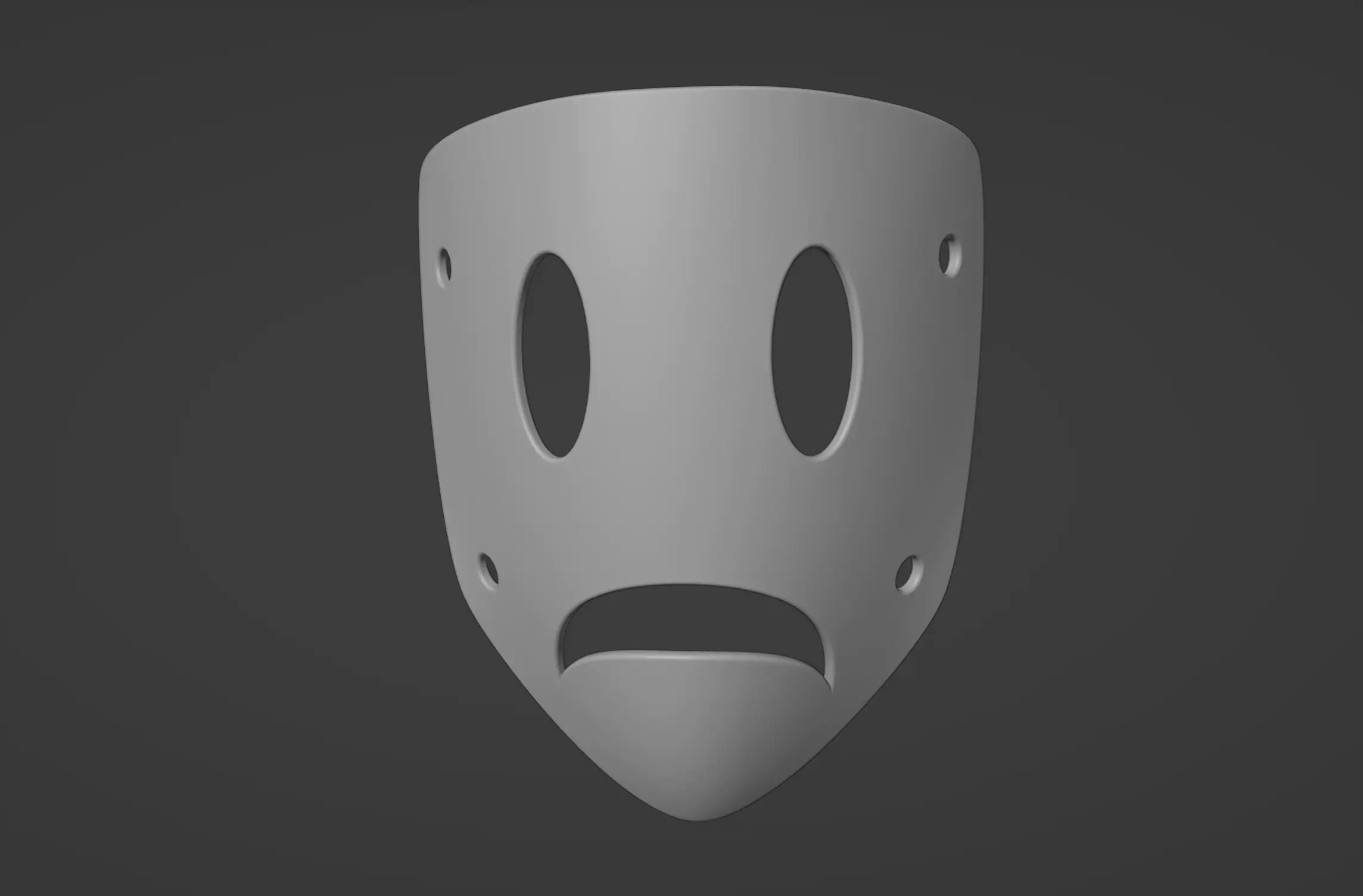 Frown Mask 3D Model- highrise cosplay 3D print model_0