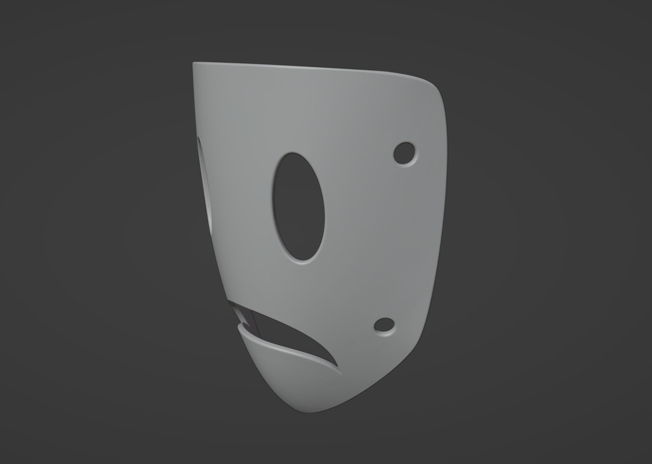 Frown Mask 3D Model- highrise cosplay 3D print model_1