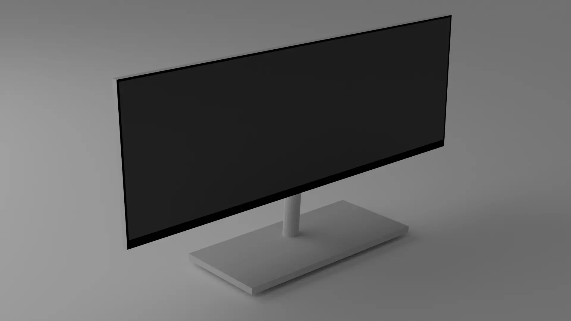 White Generic Monitor Free low-poly 3D model_0