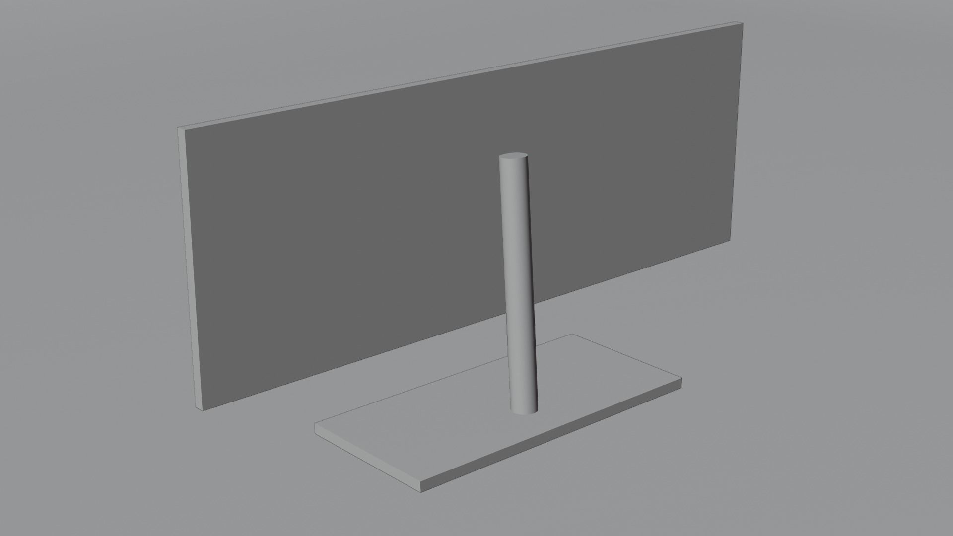 White Generic Monitor Free low-poly 3D model_4