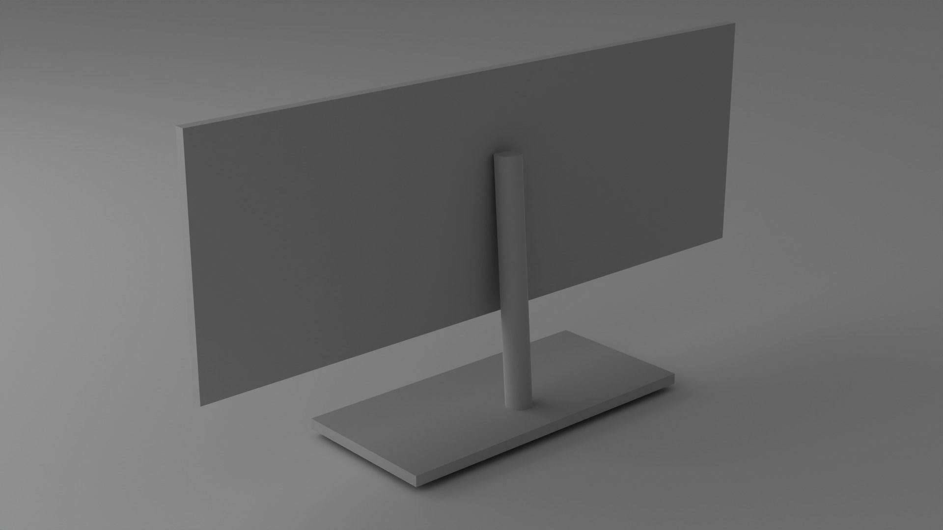 White Generic Monitor Free low-poly 3D model_3