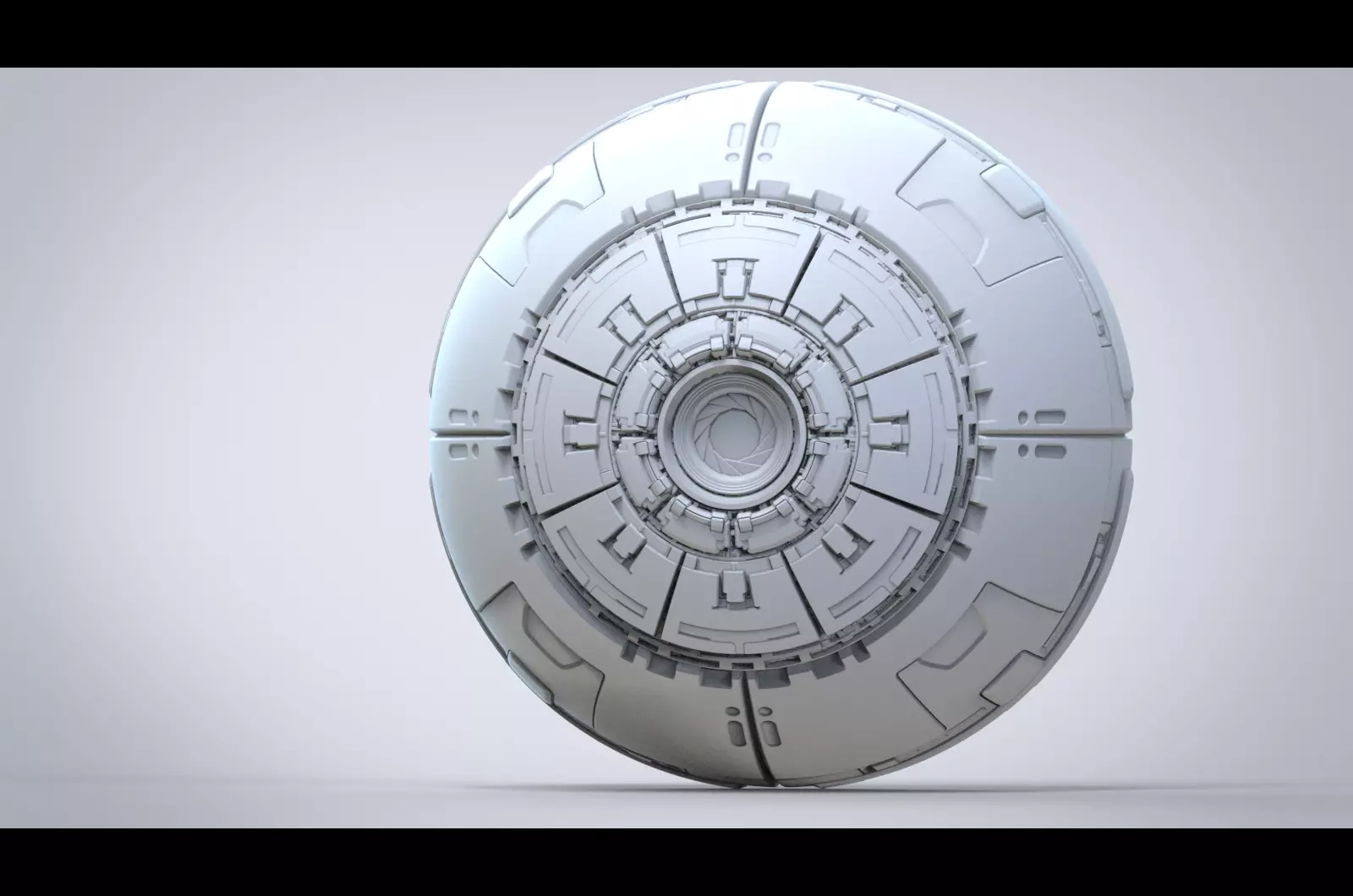 Mechanical eyeball sci-fi mecha parts 3D model