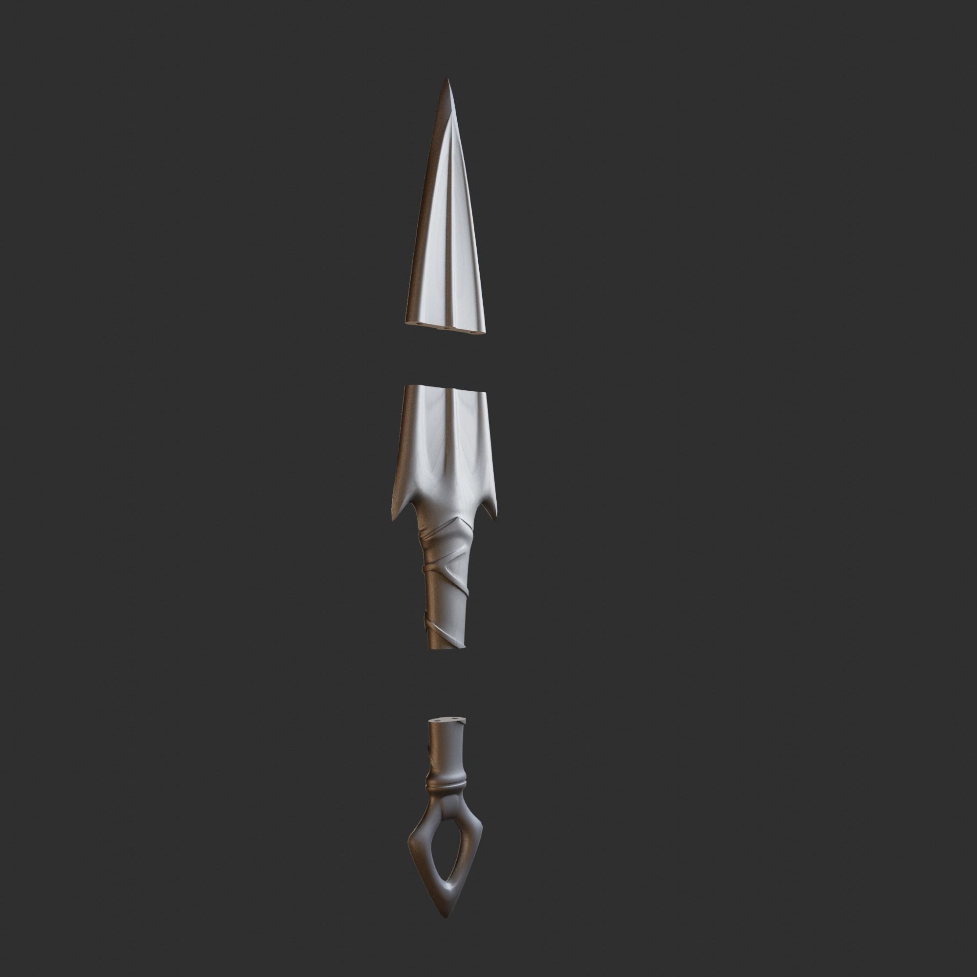 Akali Kunai 3D Model League of Legends 3D print model_4