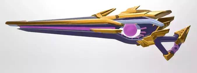 Battle Academia Caitlyn Gun 3D Model League of Legends 3D print model